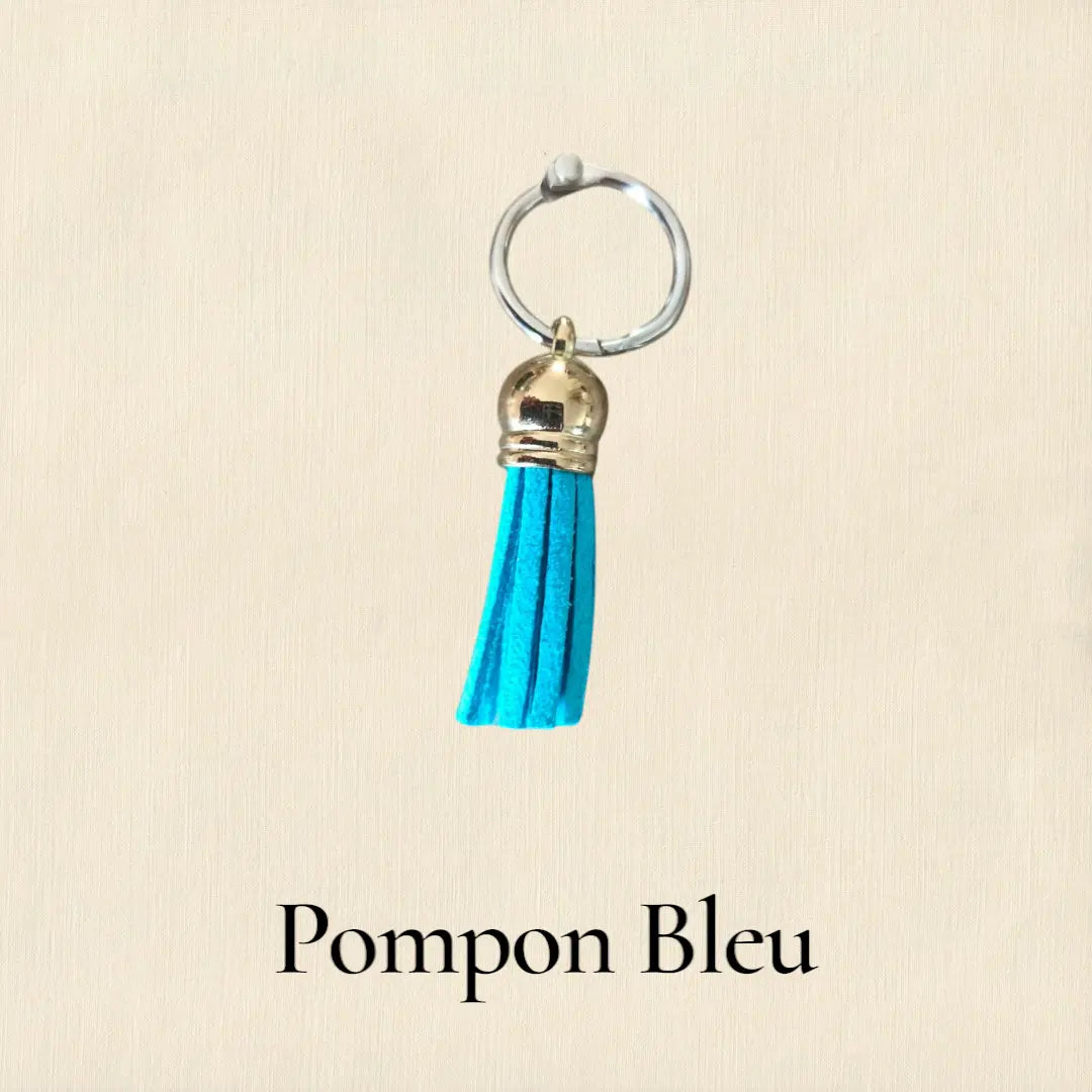 Pompon bleu Patte de luxe