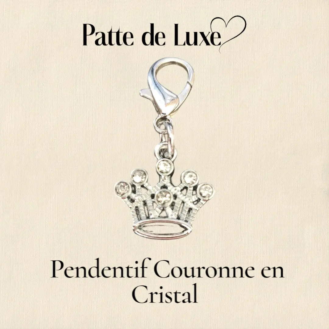 Pendentif Couronne cristal Patte de luxe